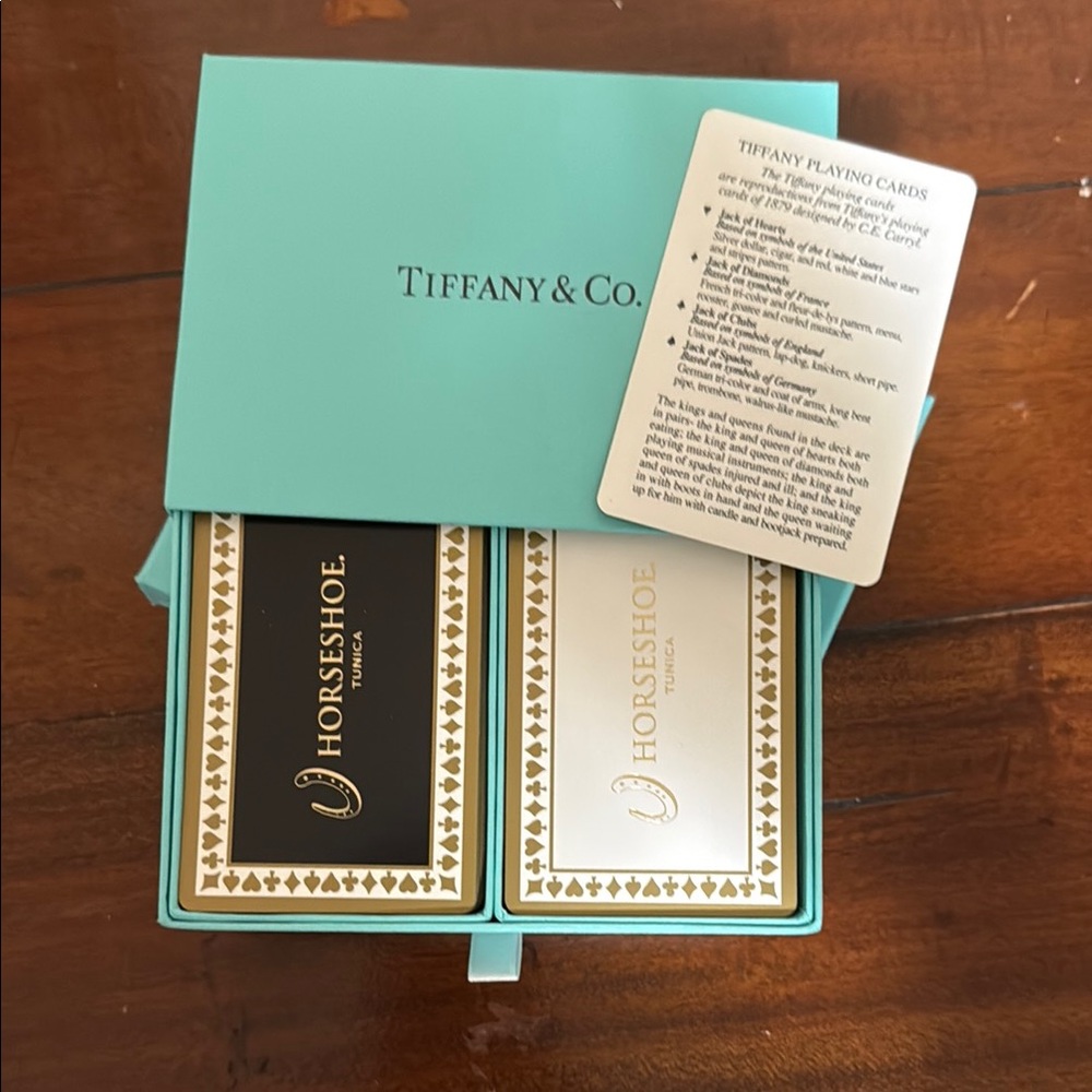 Tiffany & Co. Blue Box with Black and White Playing Cards